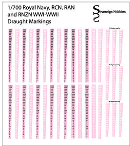Royal Navy, RAN, RCN and RNZN Draught Marking Decals (Bundle of Decals plus Downloadable Instructions)