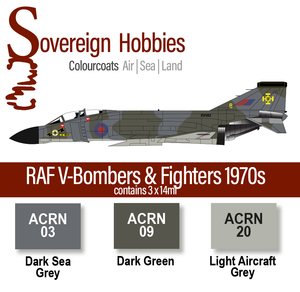 Colourcoats Set RAF V-Bomber and Fighters 1970s - Sovereign Hobbies