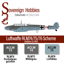 Load image into Gallery viewer, Colourcoats Set Luftwaffe RLM74/75/76 Mid-war Scheme - Sovereign Hobbies