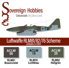 Load image into Gallery viewer, Colourcoats Set Luftwaffe RLM81/82/76 Mid-Late war Scheme - Sovereign Hobbies