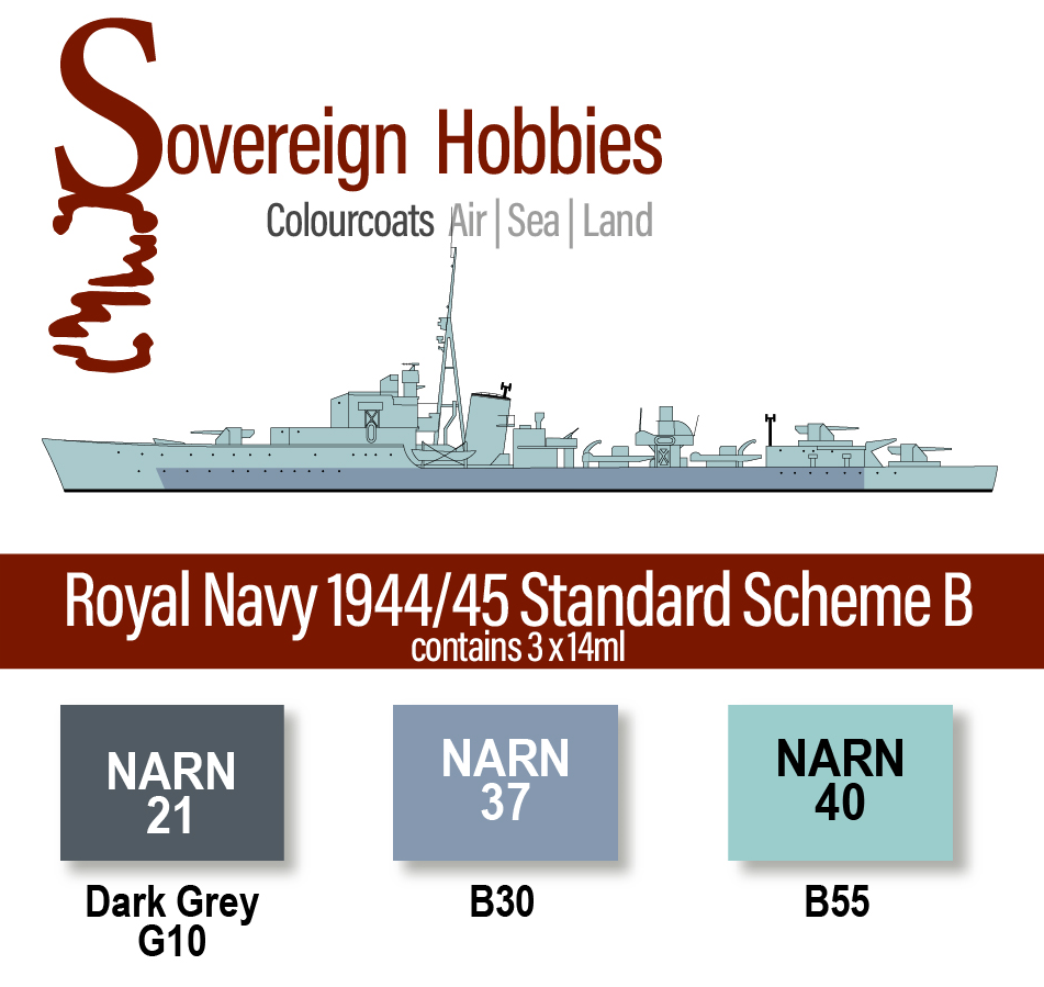 Colourcoats Set Royal Navy 1944- Standard Scheme B - Sovereign Hobbies