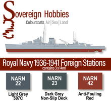 Load image into Gallery viewer, Colourcoats Set Royal Navy 1936-1941 Foreign Stations - Sovereign Hobbies