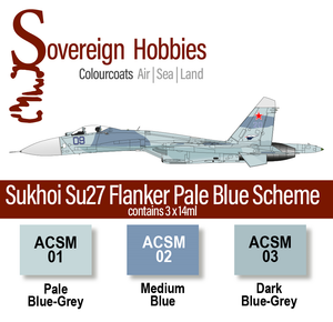 Colourcoats Set Sukhoi Su27 Flanker Pale Blue Scheme - Sovereign Hobbies