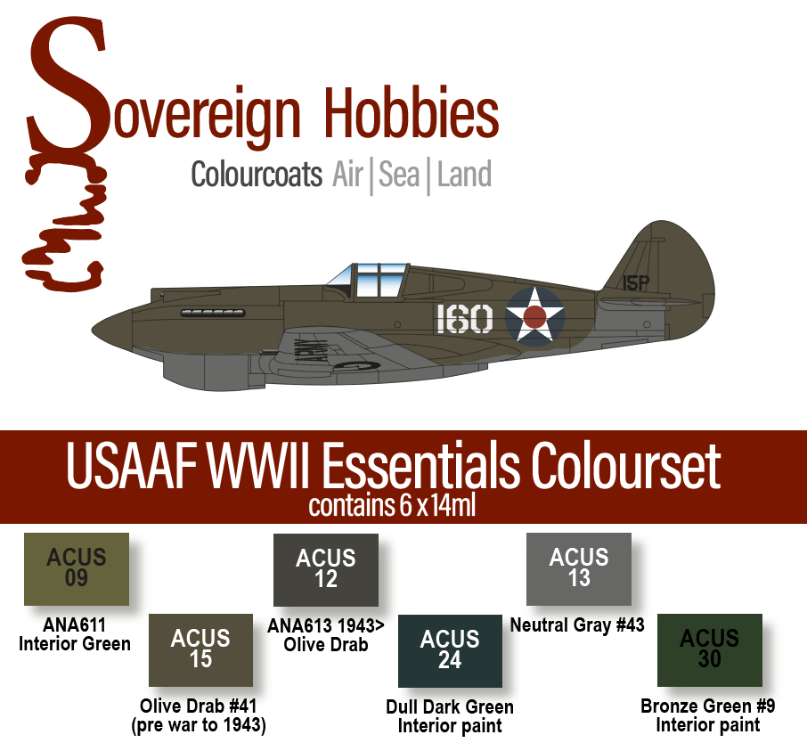 Colourcoats USAAF WWII Essentials Colourset