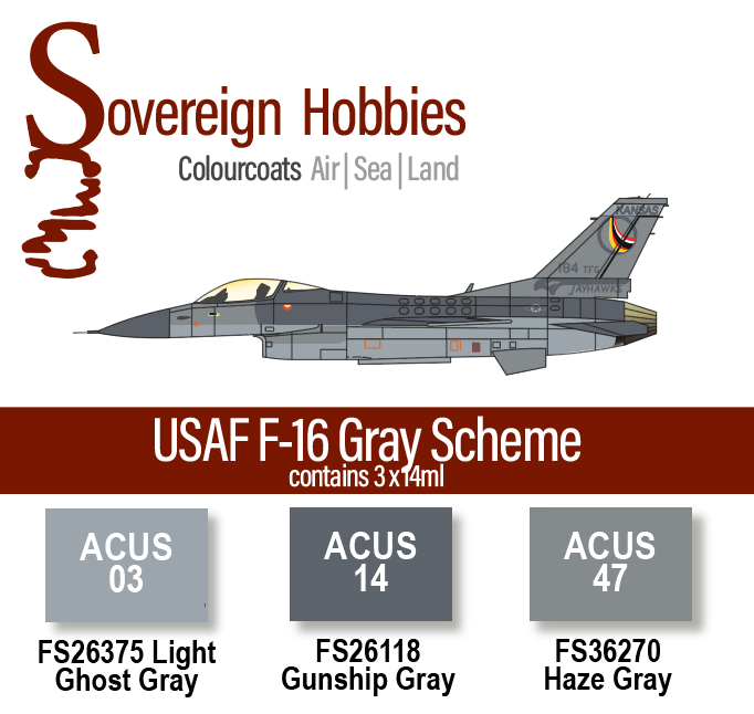 Colourcoats USAF F-16 Gray Scheme Colourset
